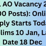 OICL AO Vacancy 2025 (300 Posts): Online Apply Starts Today, Prelims 10 Jan, Last Date 18 Dec